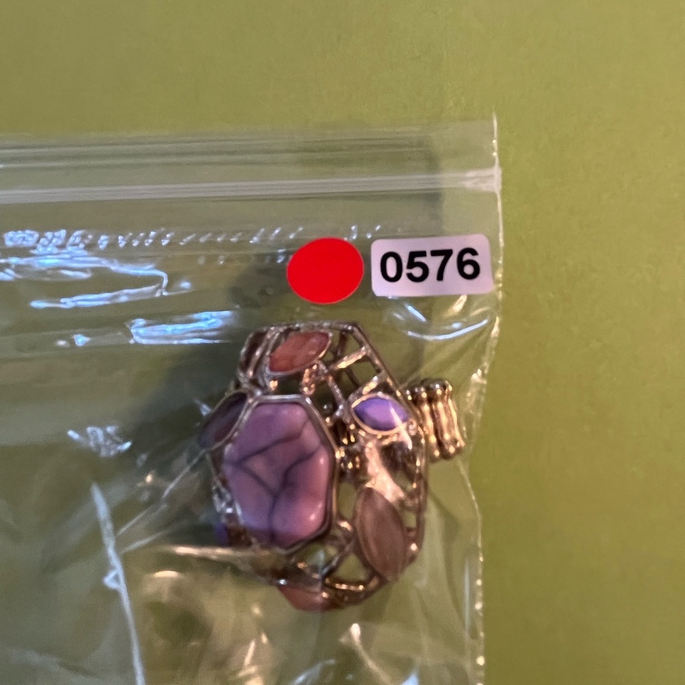 Lavender And Multicolored Bead Statement Stretch … - image 8